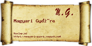 Magyari Györe névjegykártya